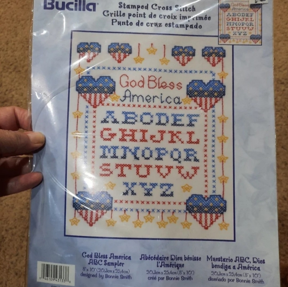 Bucilla new patriotic Sampler cross stitch kit ABCs